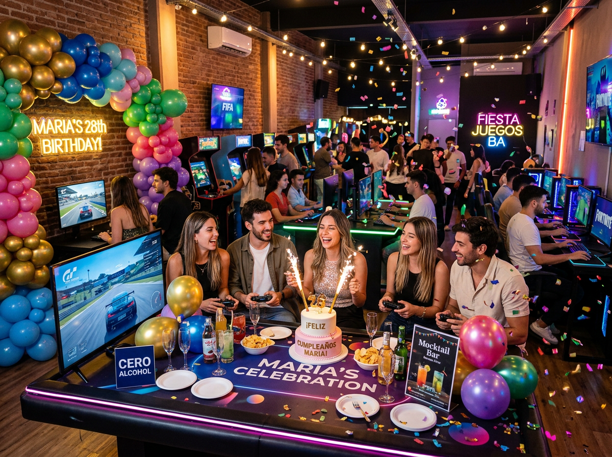 Cumpleaños privado en sala VIP de JuegaLoft